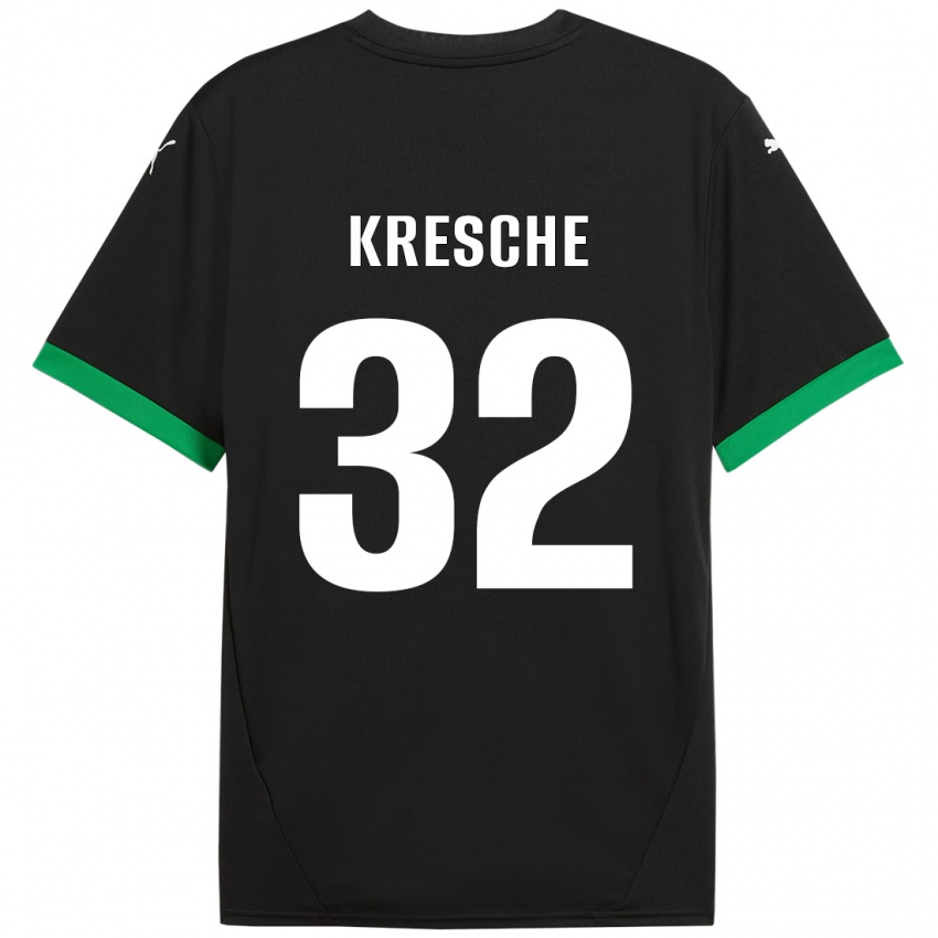 Criança Camisola Isabella Kresche #32 Preto Verde Escuro Principal 2024/25 Camisa