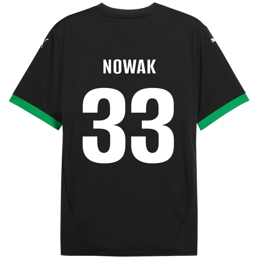 Criança Camisola Julie Nowak #33 Preto Verde Escuro Principal 2024/25 Camisa