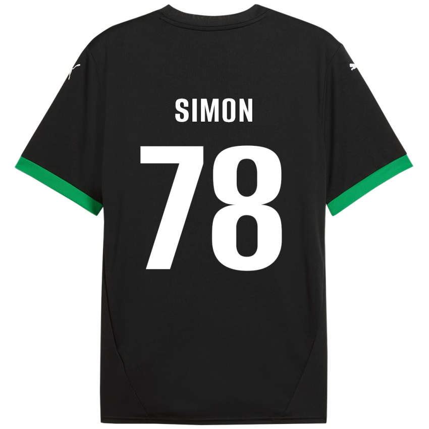 Criança Camisola Bénédicte Simon #78 Preto Verde Escuro Principal 2024/25 Camisa