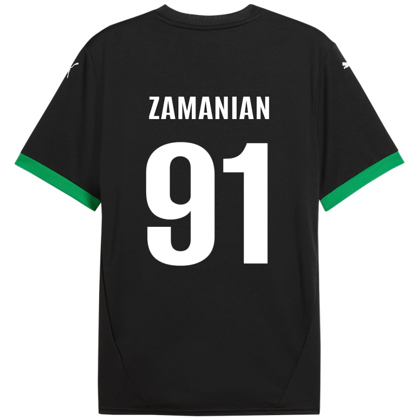 Criança Camisola Annahita Zamanian #91 Preto Verde Escuro Principal 2024/25 Camisa