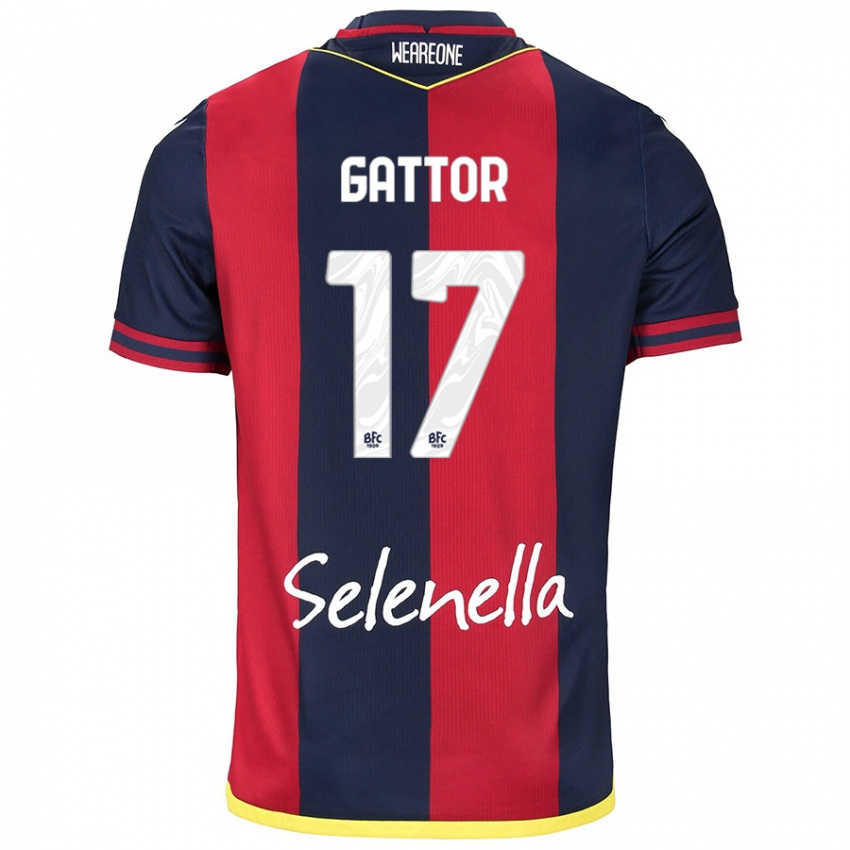 Criança Camisola Gianluca Gattor #17 Azul Red Royal Principal 2024/25 Camisa