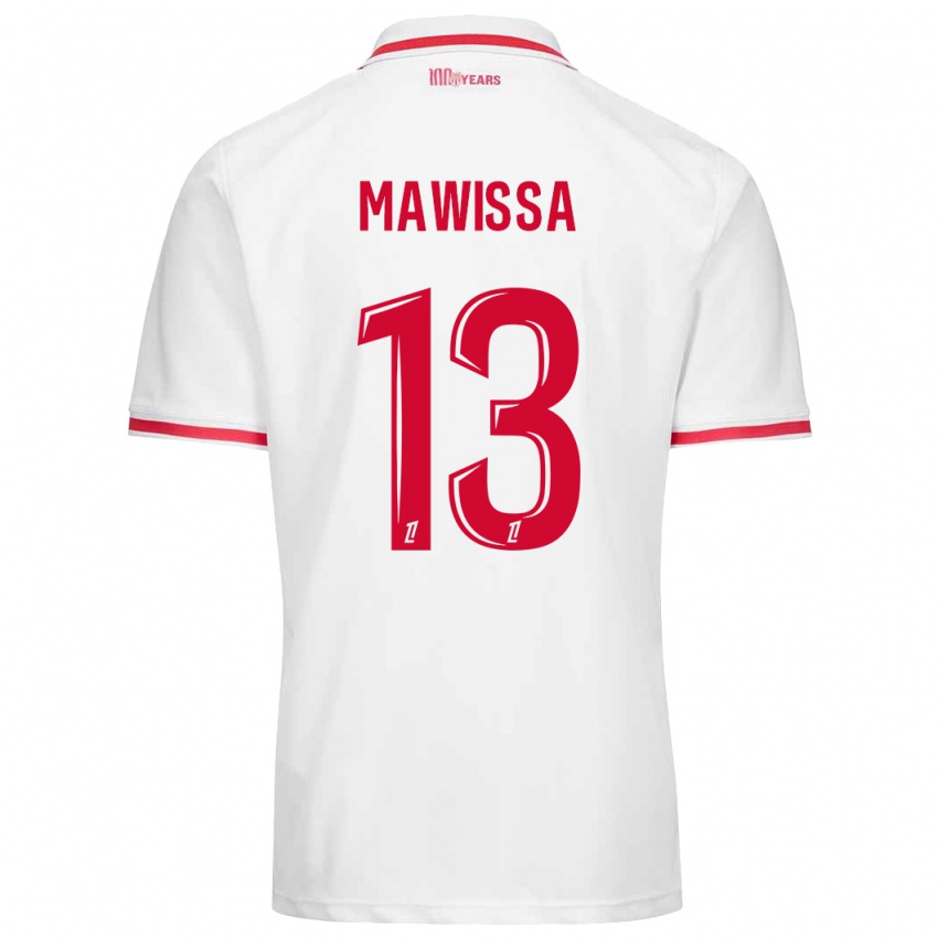 Criança Camisola Christian Mawissa Elebi #13 Vermelho Branco Principal 2024/25 Camisa