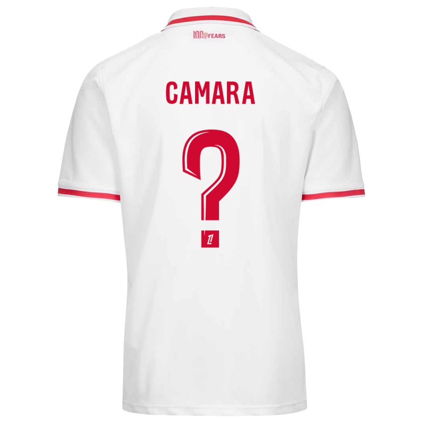 Criança Camisola Ladji Camara #0 Vermelho Branco Principal 2024/25 Camisa