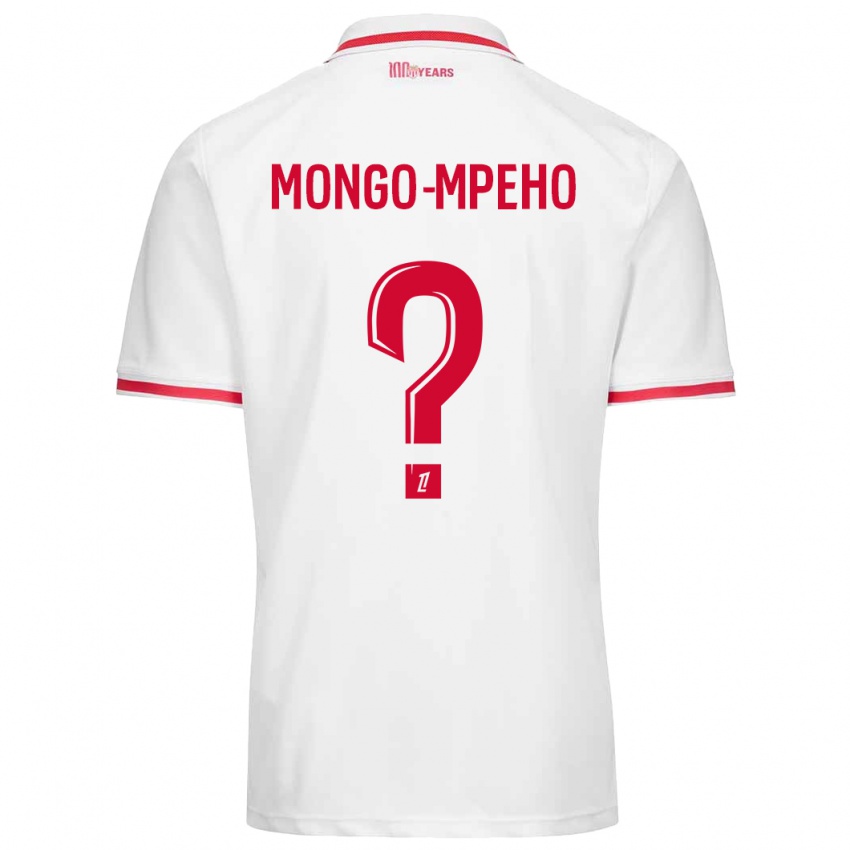 Criança Camisola Djordan Mongo-Mpeho #0 Vermelho Branco Principal 2024/25 Camisa