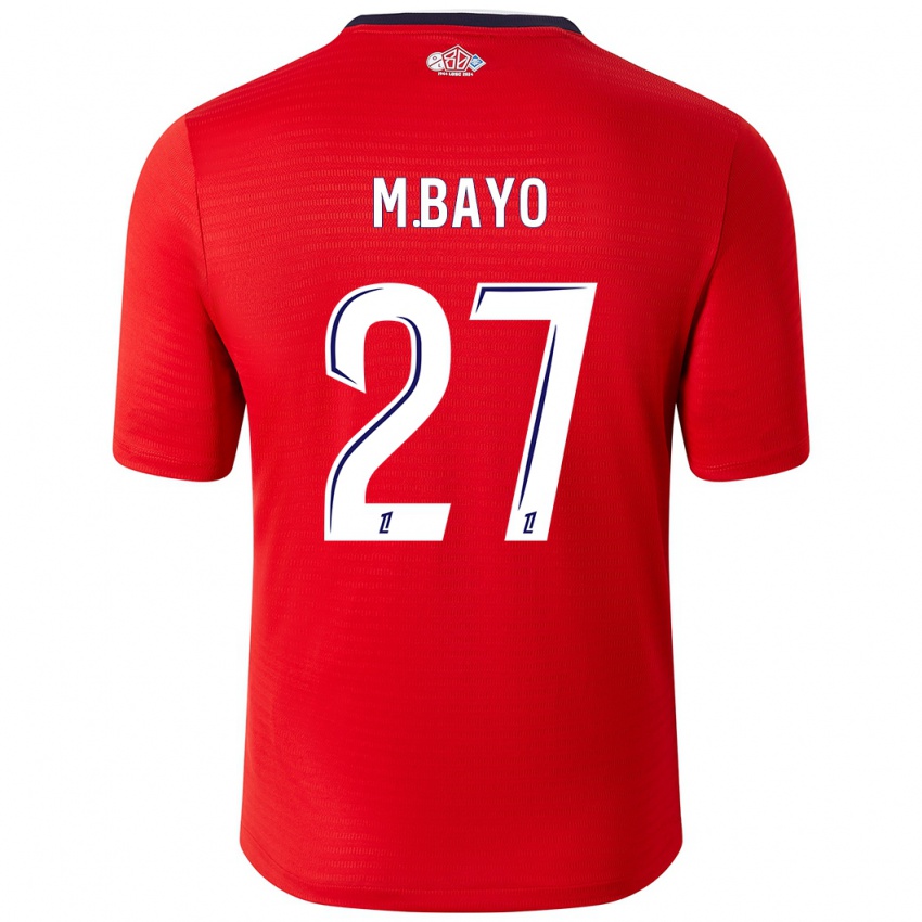 Criança Camisola Mohamed Bayo #27 Branco Vermelho Principal 2024/25 Camisa