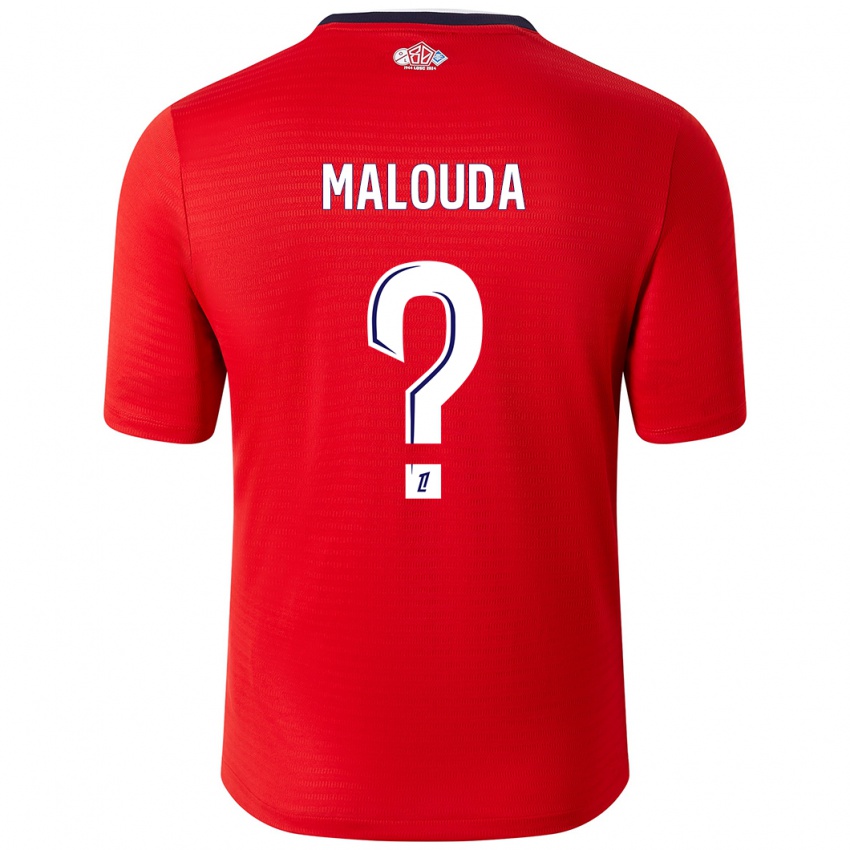 Criança Camisola Aaron Malouda #0 Branco Vermelho Principal 2024/25 Camisa