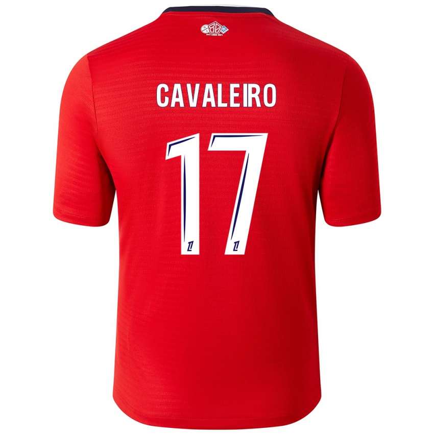 Criança Camisola Ivan Cavaleiro #17 Branco Vermelho Principal 2024/25 Camisa