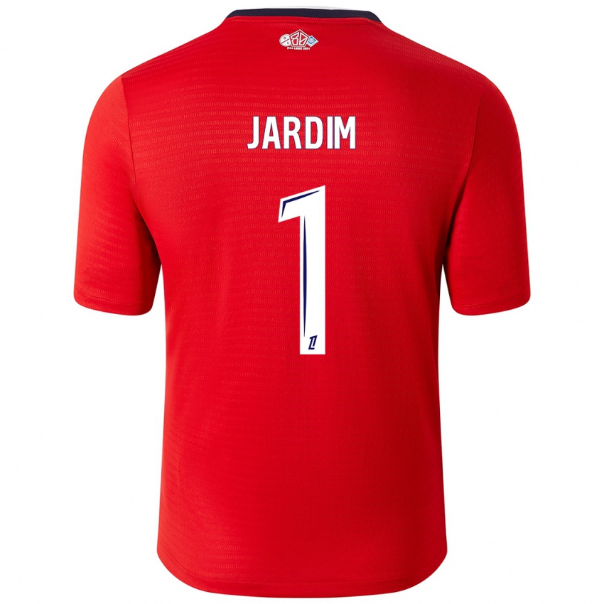 Criança Camisola Leo Jardim #1 Branco Vermelho Principal 2024/25 Camisa