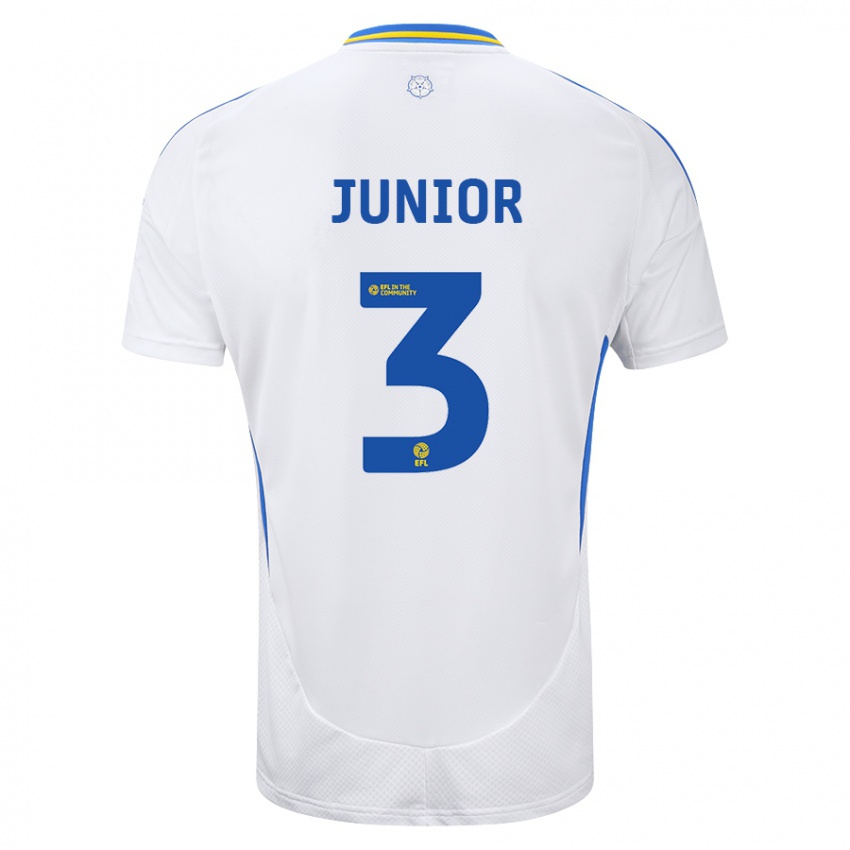 Criança Camisola Junior Firpo #3 Azul Branco Principal 2024/25 Camisa