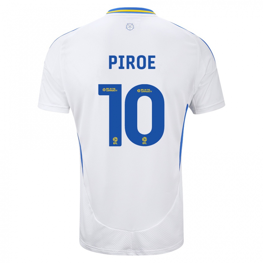 Criança Camisola Joël Piroe #10 Azul Branco Principal 2024/25 Camisa