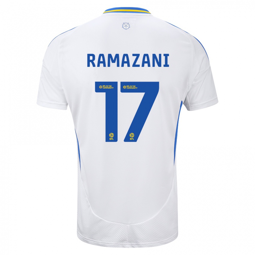 Criança Camisola Largie Ramazani #17 Azul Branco Principal 2024/25 Camisa