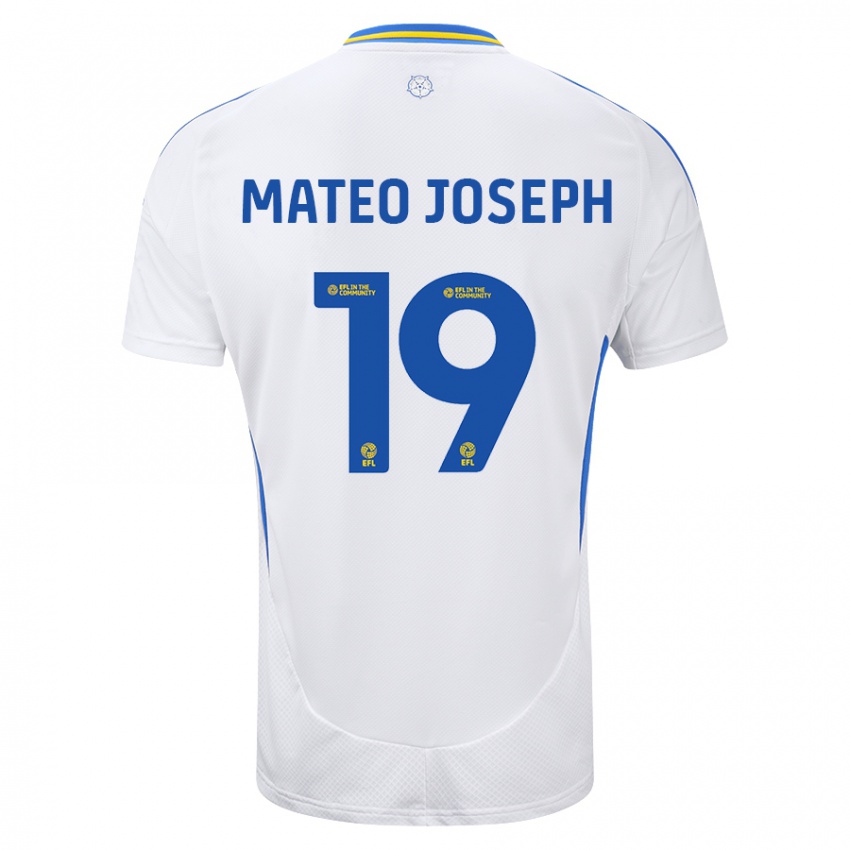 Criança Camisola Mateo Joseph #19 Azul Branco Principal 2024/25 Camisa