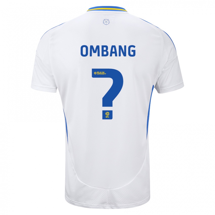 Criança Camisola Darryl Ombang #0 Azul Branco Principal 2024/25 Camisa