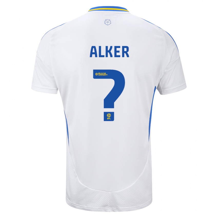 Criança Camisola Samuel Alker #0 Azul Branco Principal 2024/25 Camisa