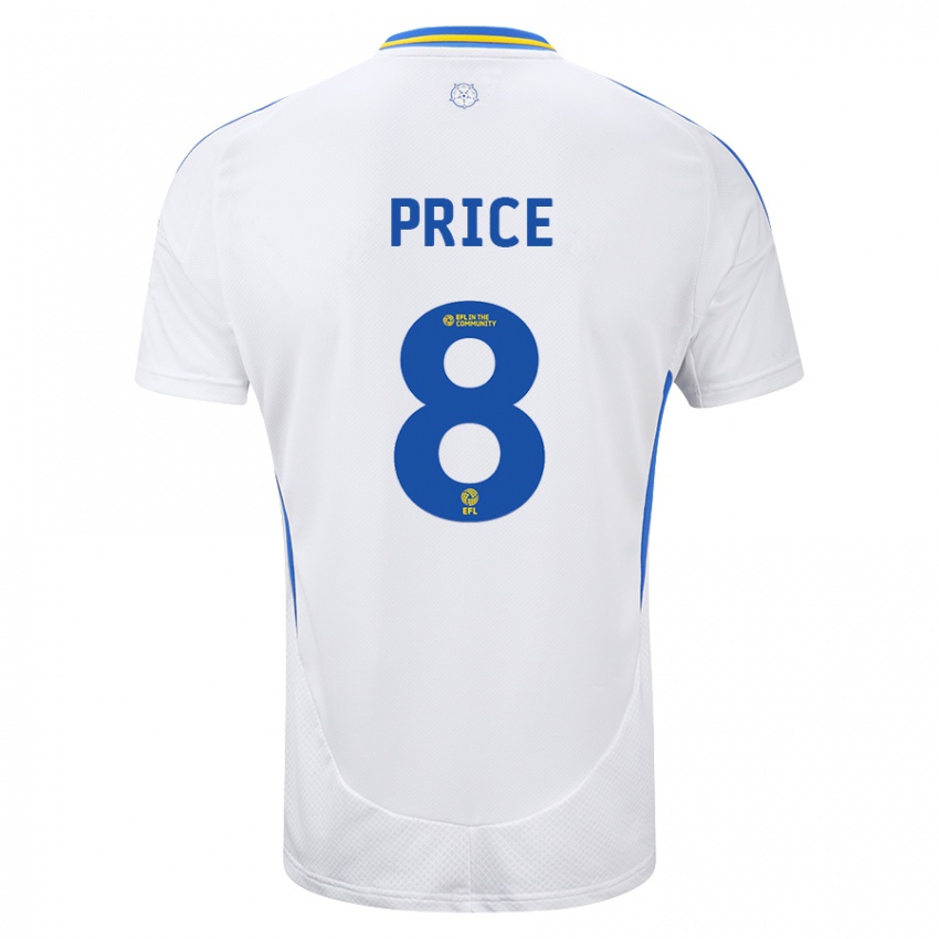 Criança Camisola Leoni Price #8 Azul Branco Principal 2024/25 Camisa