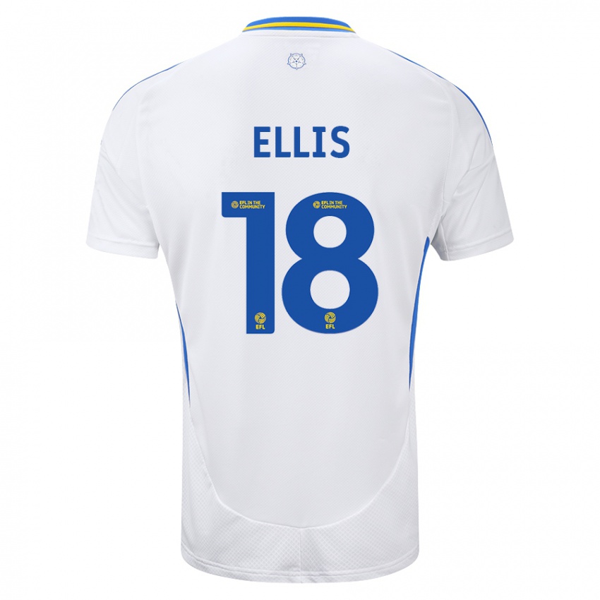 Criança Camisola Macy Ellis #18 Azul Branco Principal 2024/25 Camisa