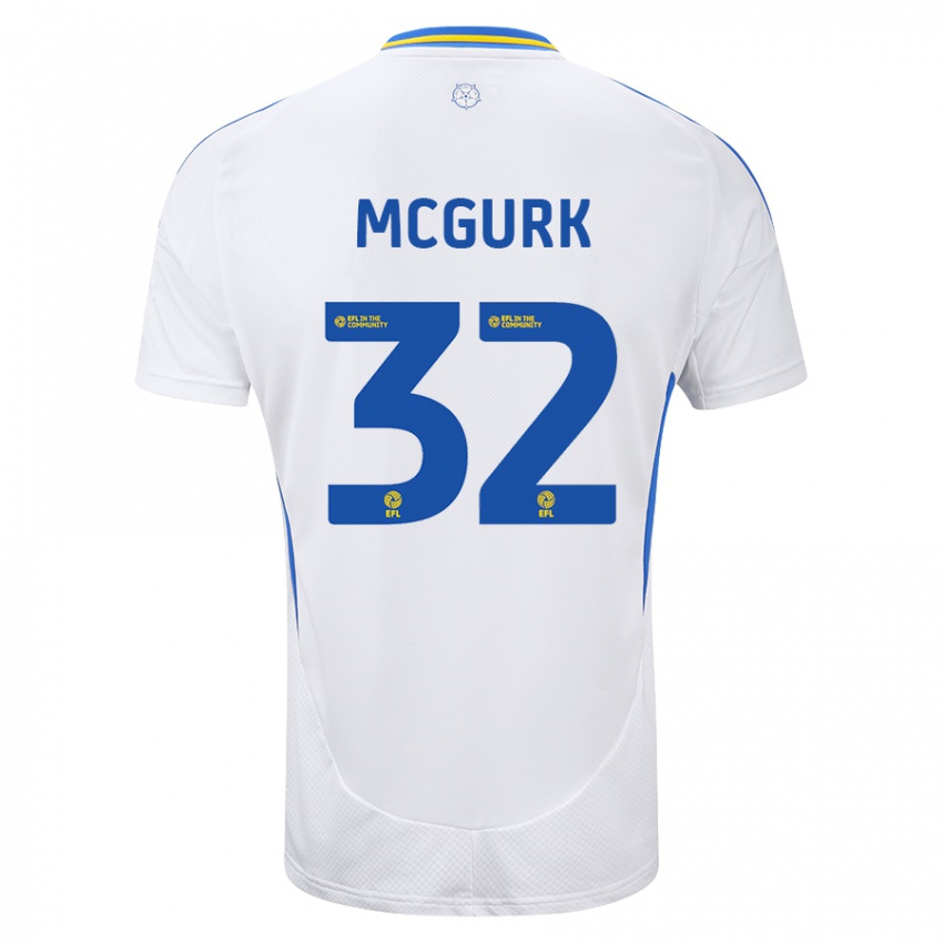 Criança Camisola Sean Mcgurk #32 Azul Branco Principal 2024/25 Camisa