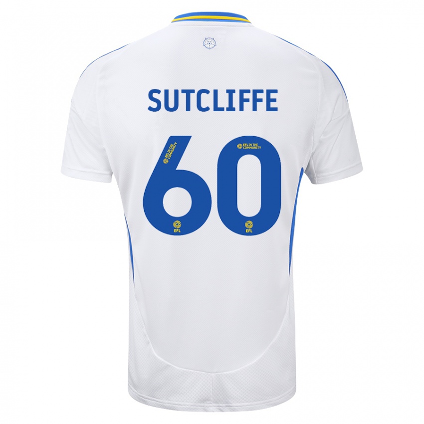 Criança Camisola Harvey Sutcliffe #60 Azul Branco Principal 2024/25 Camisa