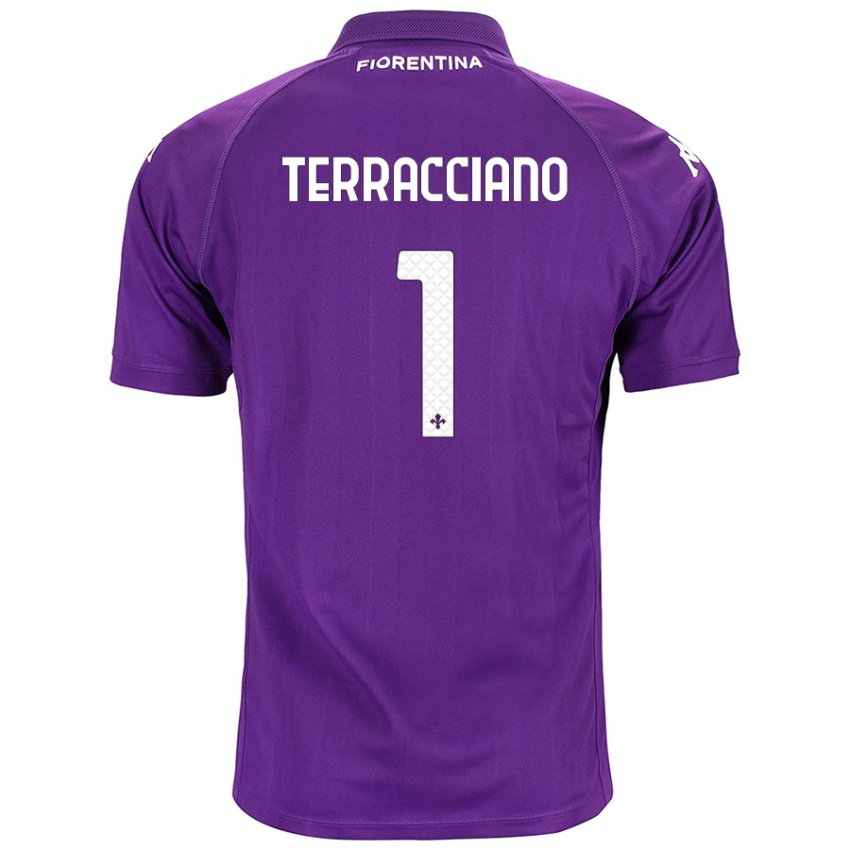 Criança Camisola Pietro Terracciano #1 Roxo Principal 2024/25 Camisa