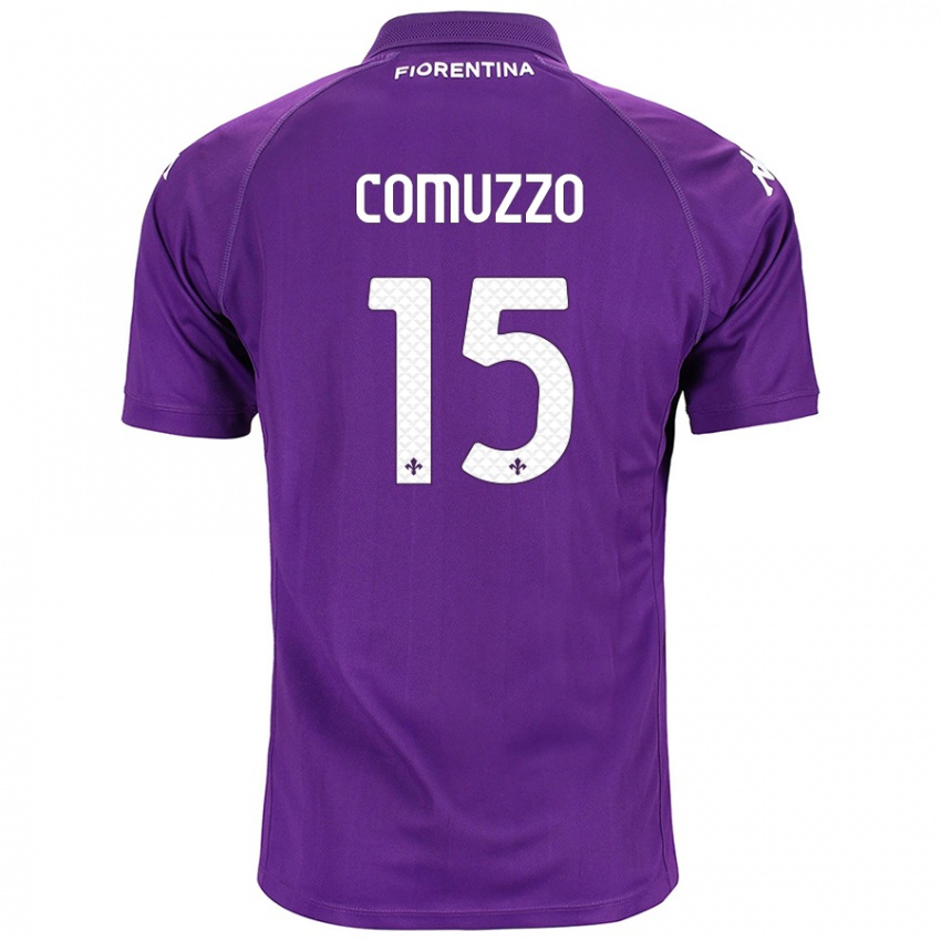 Criança Camisola Pietro Comuzzo #15 Roxo Principal 2024/25 Camisa