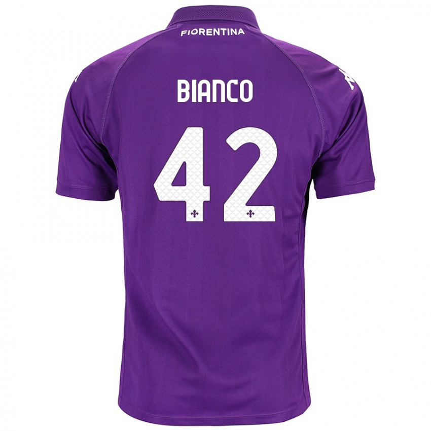 Criança Camisola Alessandro Bianco #42 Roxo Principal 2024/25 Camisa