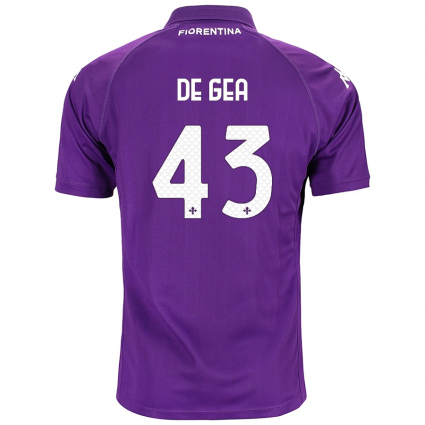 Criança Camisola David De Gea #43 Roxo Principal 2024/25 Camisa