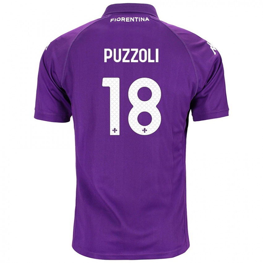 Criança Camisola Giorgio Puzzoli #18 Roxo Principal 2024/25 Camisa