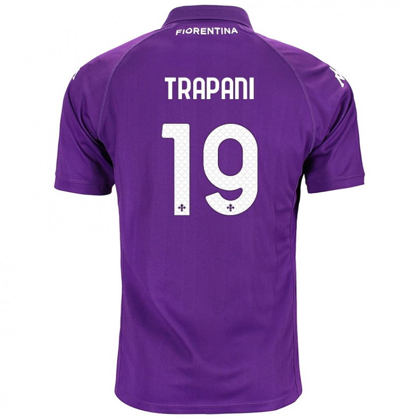 Criança Camisola Niccolò Trapani #19 Roxo Principal 2024/25 Camisa