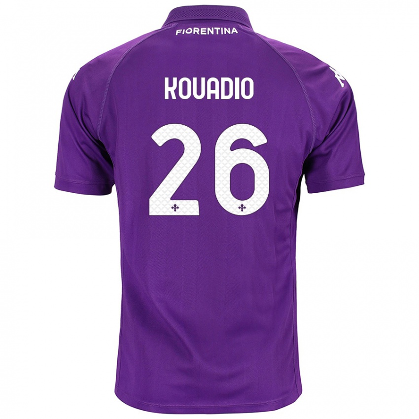 Criança Camisola Eddy Kouadio #26 Roxo Principal 2024/25 Camisa