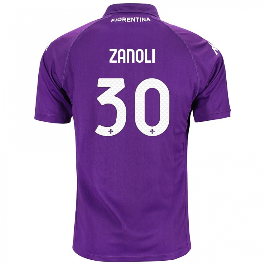 Criança Camisola Martina Zanoli #30 Roxo Principal 2024/25 Camisa