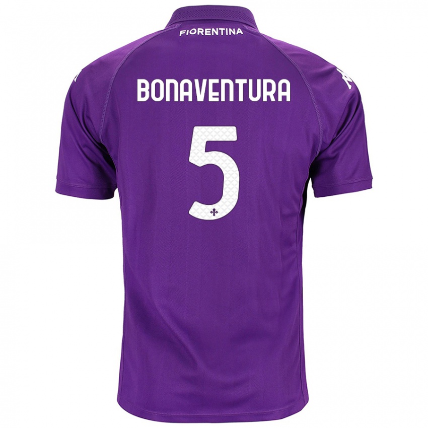 Criança Camisola Giacomo Bonaventura #5 Roxo Principal 2024/25 Camisa