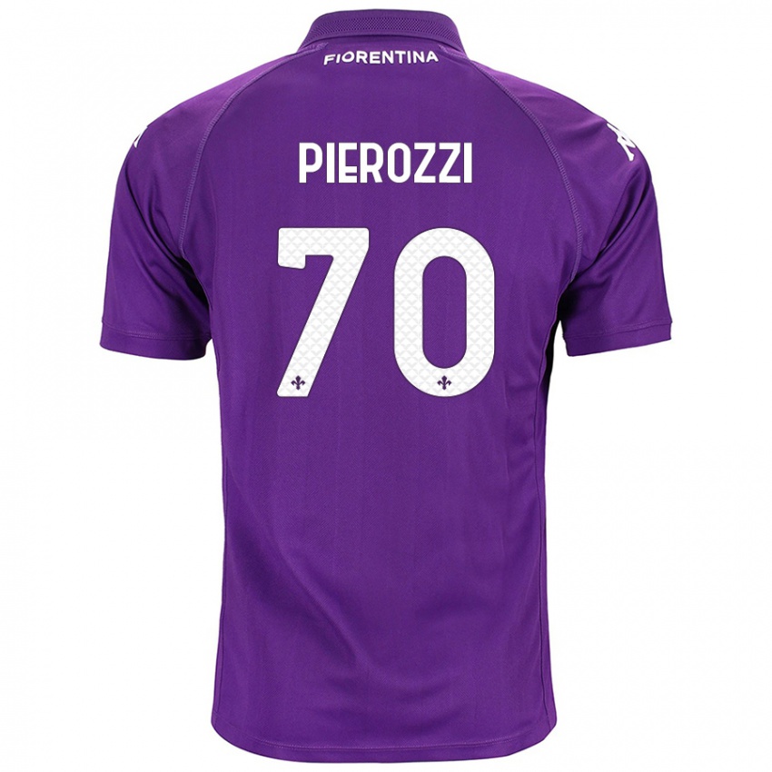 Criança Camisola Niccolò Pierozzi #70 Roxo Principal 2024/25 Camisa