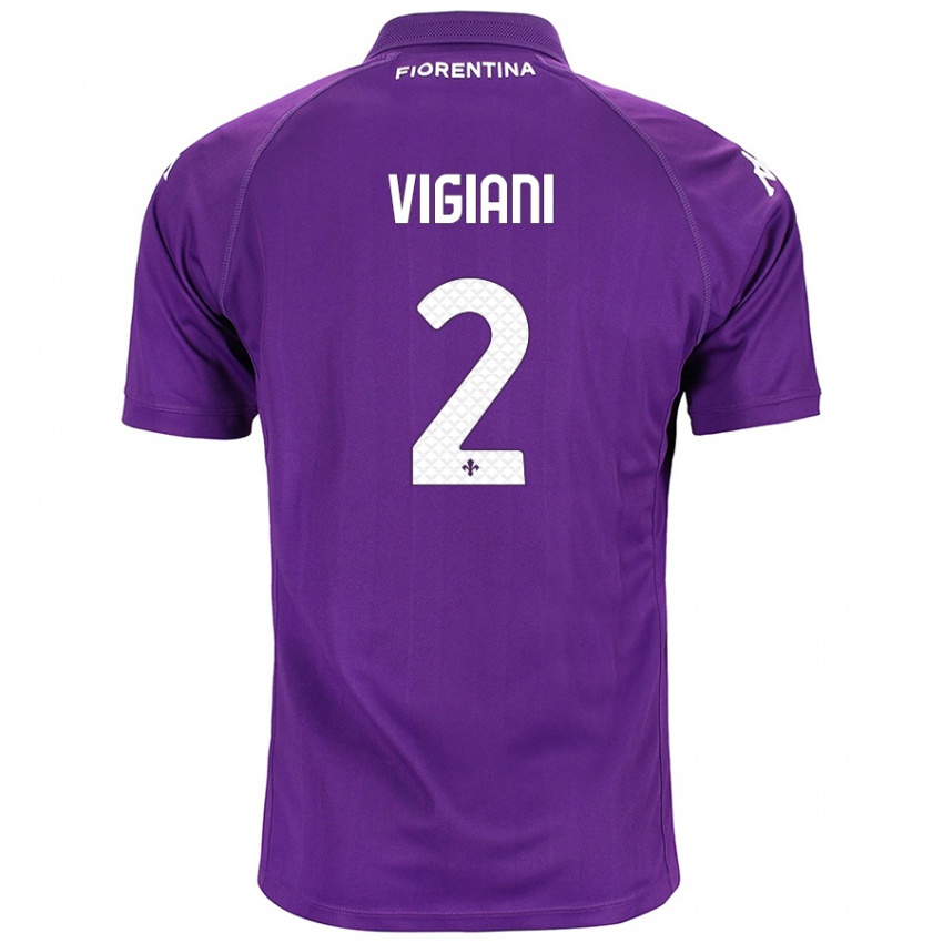 Criança Camisola Lorenzo Vigiani #2 Roxo Principal 2024/25 Camisa