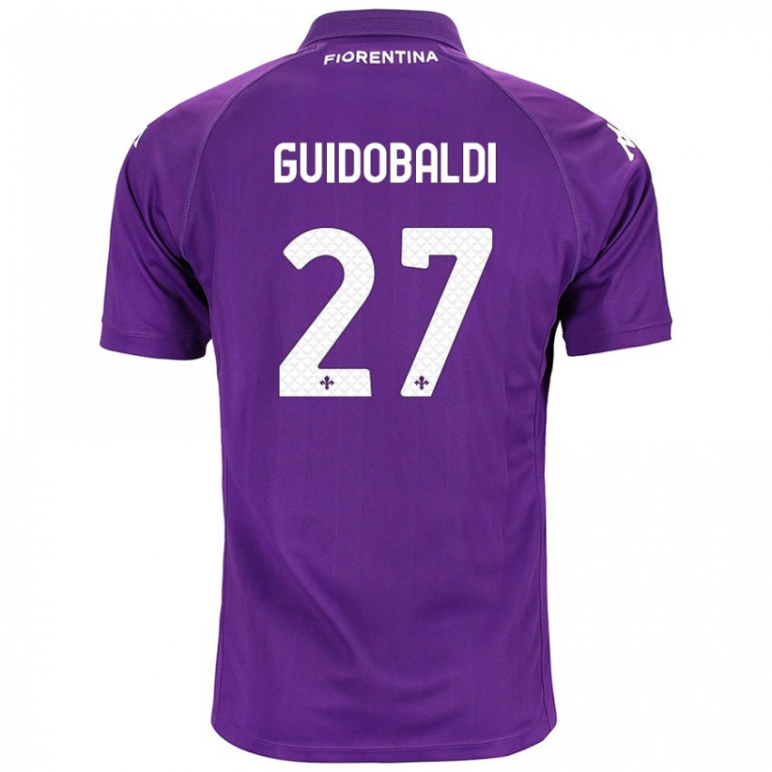 Criança Camisola Filippo Guidobaldi #27 Roxo Principal 2024/25 Camisa