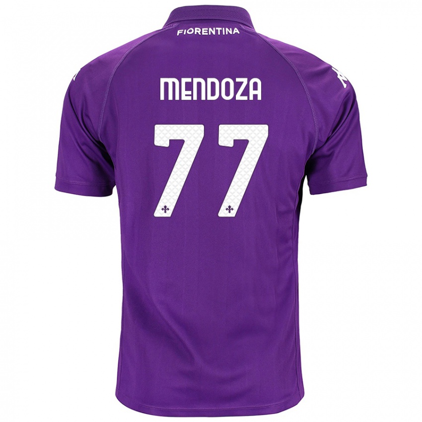 Criança Camisola William Mendoza #77 Roxo Principal 2024/25 Camisa