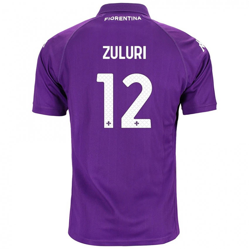 Criança Camisola Athena Zuluri #12 Roxo Principal 2024/25 Camisa