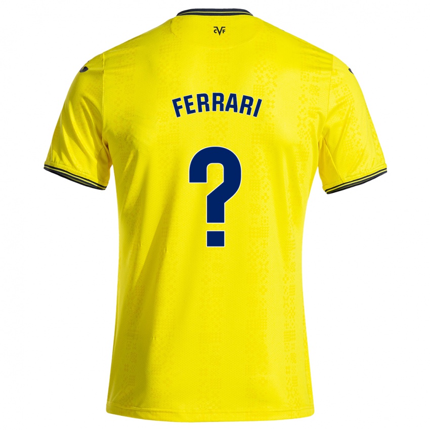 Criança Camisola Andrés Ferrari #0 Preto Amarelo Principal 2024/25 Camisa