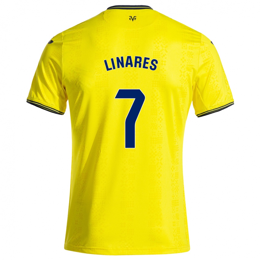 Criança Camisola Mario Linares #7 Preto Amarelo Principal 2024/25 Camisa