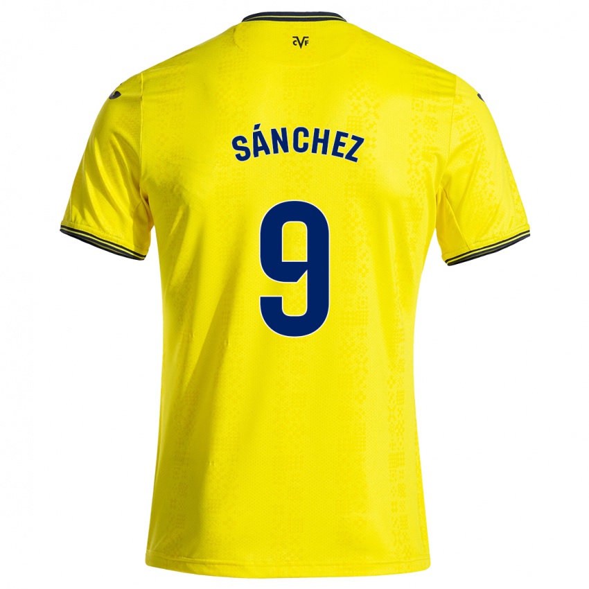 Criança Camisola Edu Sánchez #9 Preto Amarelo Principal 2024/25 Camisa