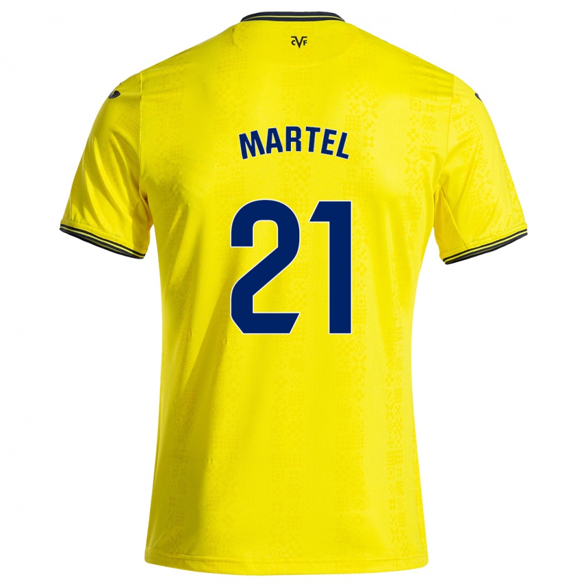 Criança Camisola Kevin Martel #21 Preto Amarelo Principal 2024/25 Camisa