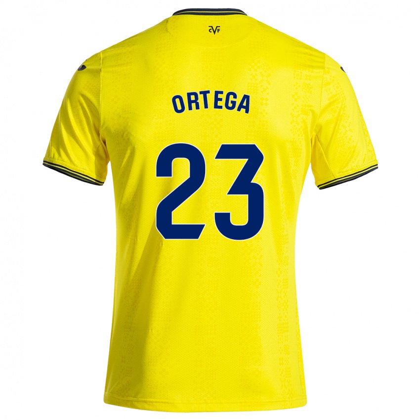 Criança Camisola Jordi Ortega #23 Preto Amarelo Principal 2024/25 Camisa