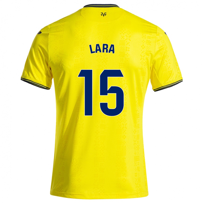 Criança Camisola Francisca Lara #15 Preto Amarelo Principal 2024/25 Camisa