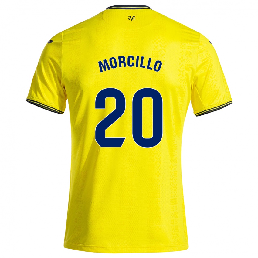 Criança Camisola Raquel Morcillo #20 Preto Amarelo Principal 2024/25 Camisa