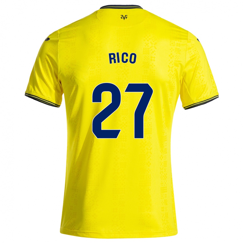 Criança Camisola Vera Rico #27 Preto Amarelo Principal 2024/25 Camisa