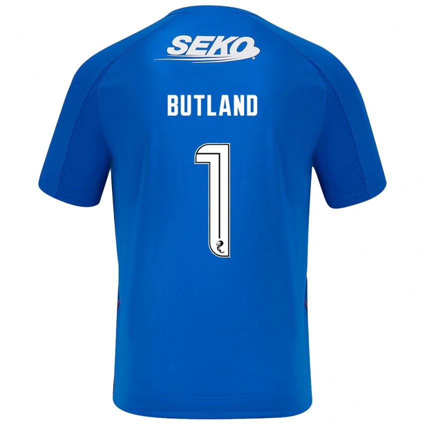 Criança Camisola Jack Butland #1 Azul Escuro Principal 2024/25 Camisa