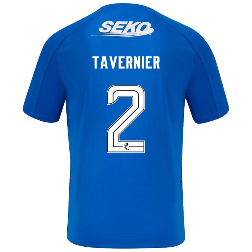 Criança Camisola James Tavernier #2 Azul Escuro Principal 2024/25 Camisa