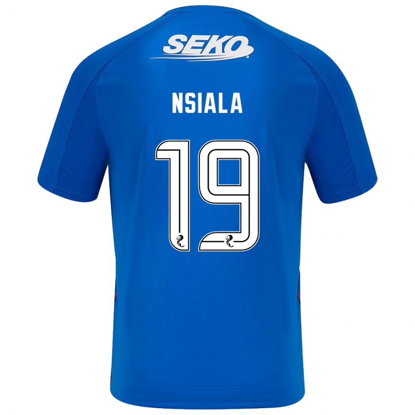 Criança Camisola Clinton Nsiala #19 Azul Escuro Principal 2024/25 Camisa