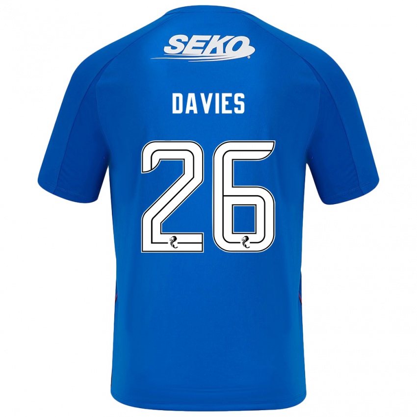 Criança Camisola Ben Davies #26 Azul Escuro Principal 2024/25 Camisa