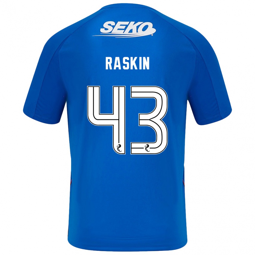 Criança Camisola Nicolas Raskin #43 Azul Escuro Principal 2024/25 Camisa