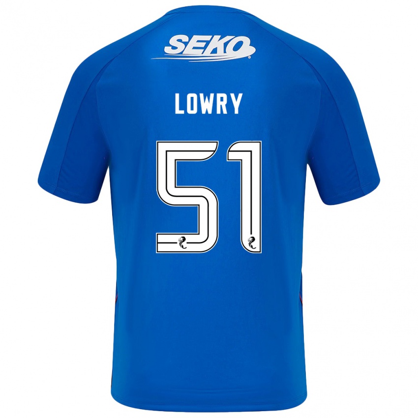 Criança Camisola Alex Lowry #51 Azul Escuro Principal 2024/25 Camisa